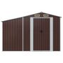 Voir la diapositive 3 : VIDAXL Abri de jardin marron 277x93x179 cm acier galvanise