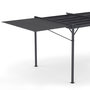 Voir la diapositive 1 : ID MARKET Auvent inclinable et réglable 250 x 150 cm pour pergola toit rétractable gris anthracite