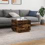 Voir la diapositive 4 : VIDAXL Table basse avec lumieres LED chene fume 50x50x40 cm