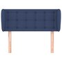 Voir la diapositive 3 : VIDAXL Tete de lit avec oreilles Bleu 93x23x78/88 cm Tissu