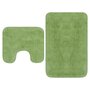 Voir la diapositive 1 : VIDAXL Jeu de tapis de salle de bain 3 pcs Tissu Vert