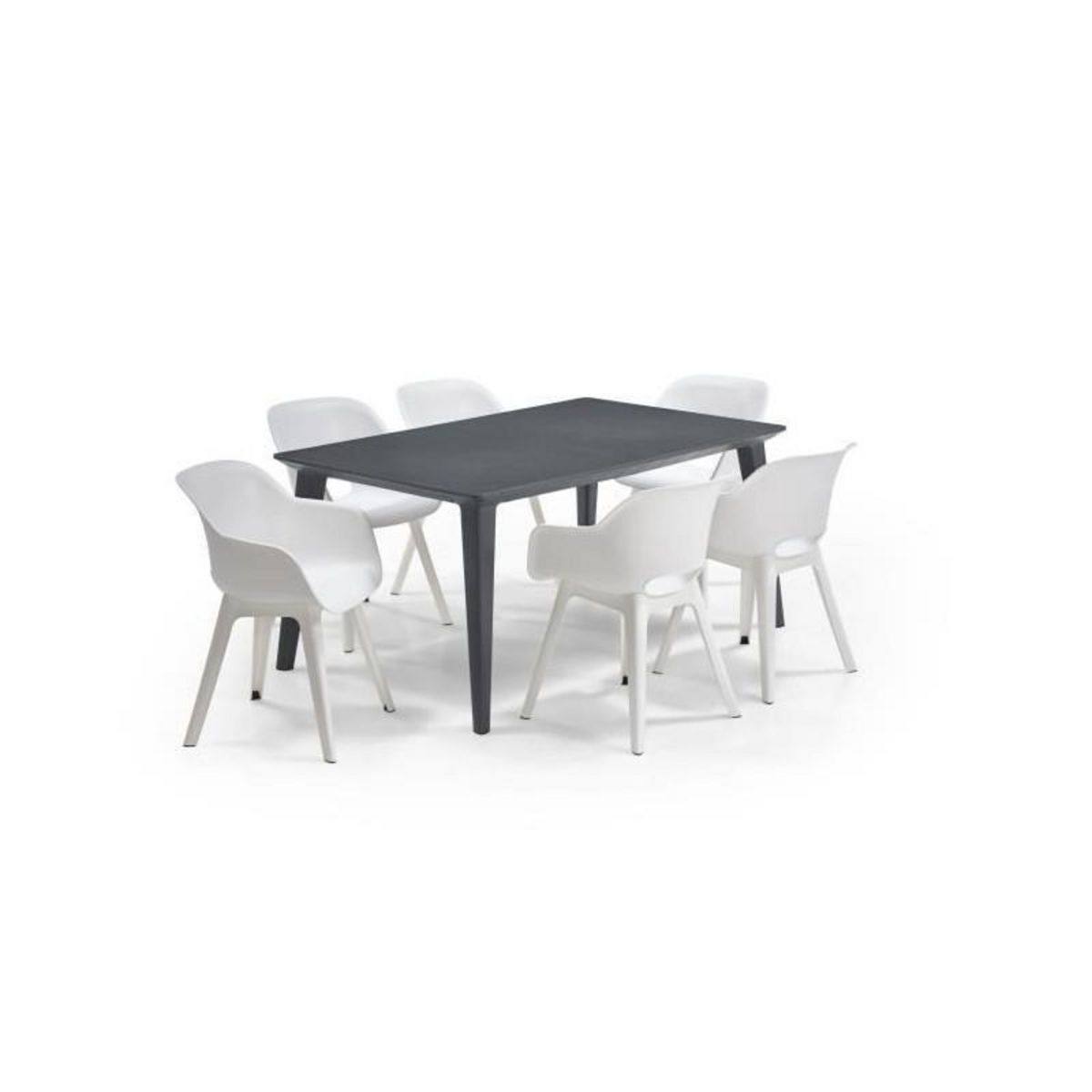 ALLIBERT JARDIN ALLIBERT JARDIN Table Lima 160 6 personnes - Design contemporain - Graphite