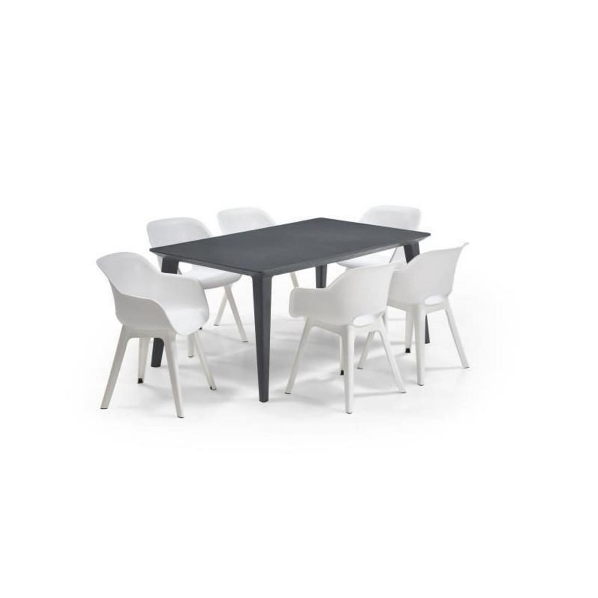 ALLIBERT JARDIN ALLIBERT JARDIN Table Lima 160 6 personnes - Design contemporain - Graphite