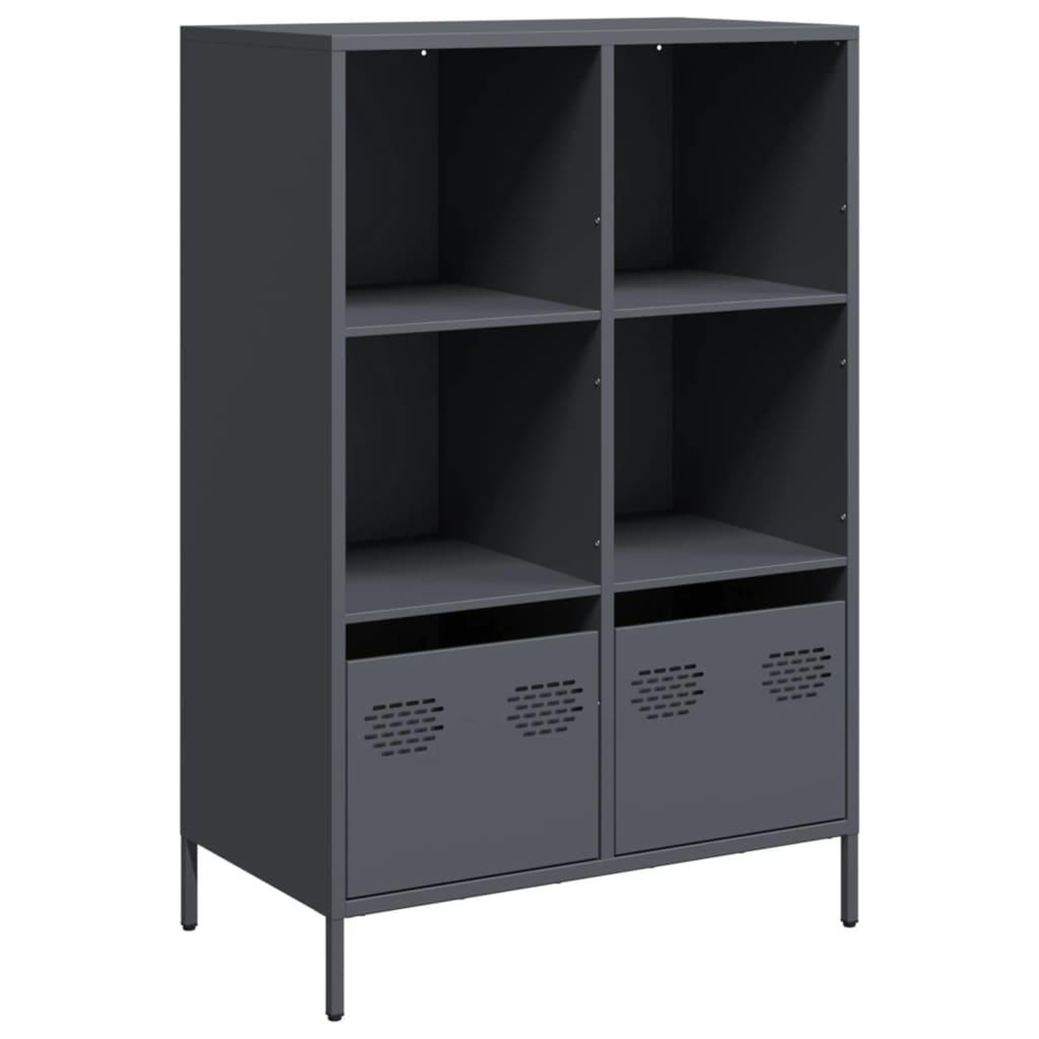 Voir la diapositive 2 : VIDAXL Buffet haut anthracite 68x39x103,5 cm acier