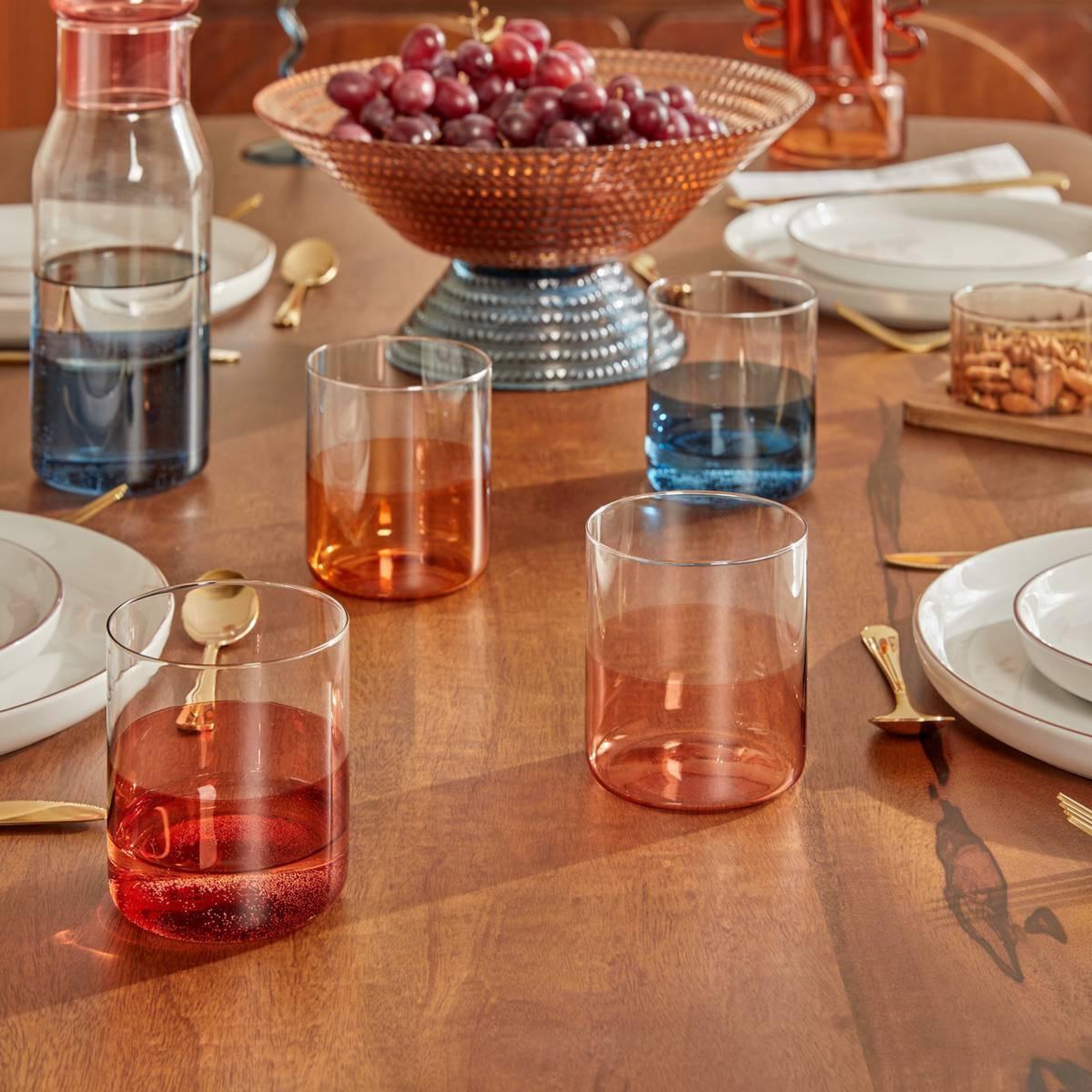 Voir la diapositive 6 : SECRET DE GOURMET Lot de 4 verres  homy  35cl multicolore