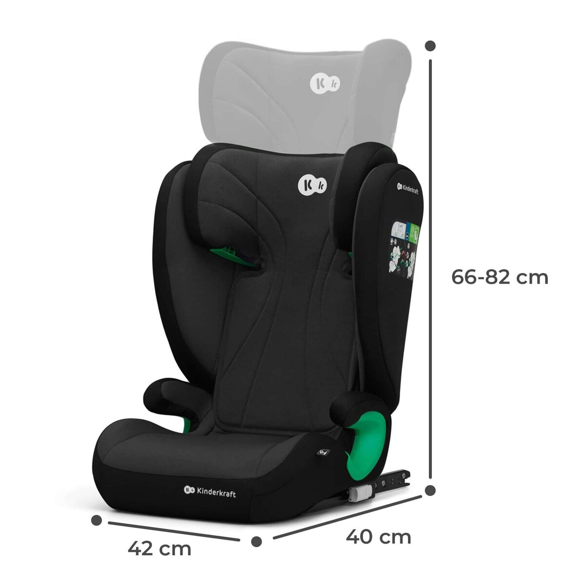 KINDERKRAFT Rehausseur auto isofix groupe 2 3 siege reglable