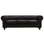 Voir la diapositive 2 : Habitat et Jardin Canapé fixe Chesterfield  Aliza  - 204 x 80 x 58 cm - 3 places - Marron