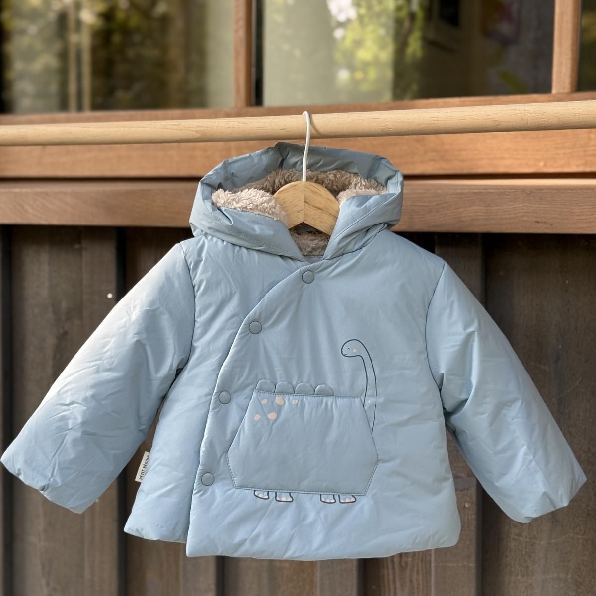 Petit Béguin Doudoune bébé imperméable doublée sherpa avec capuche Nino