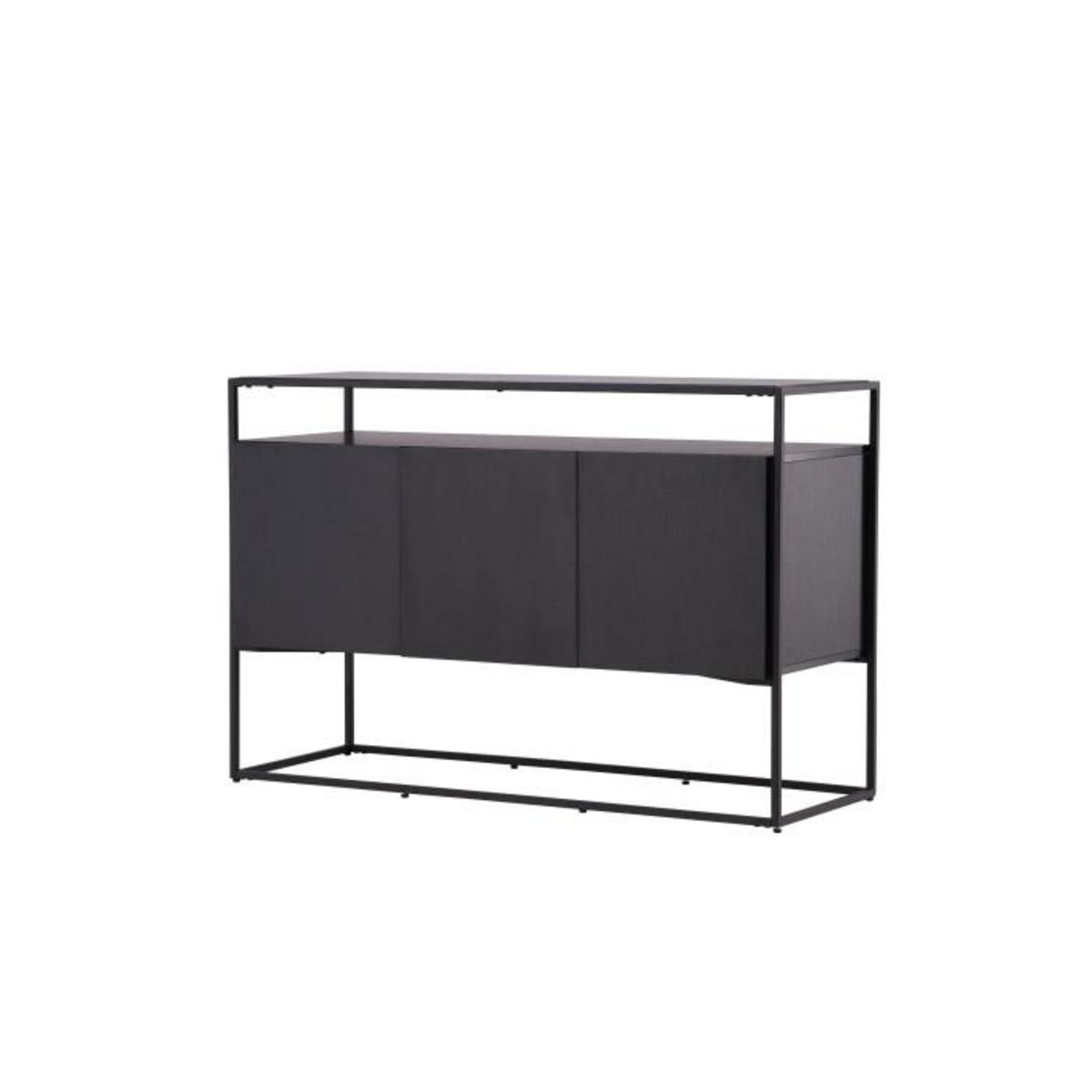 Paris Prix Buffet 3 Portes en Teck  Kingsport  120cm Noir