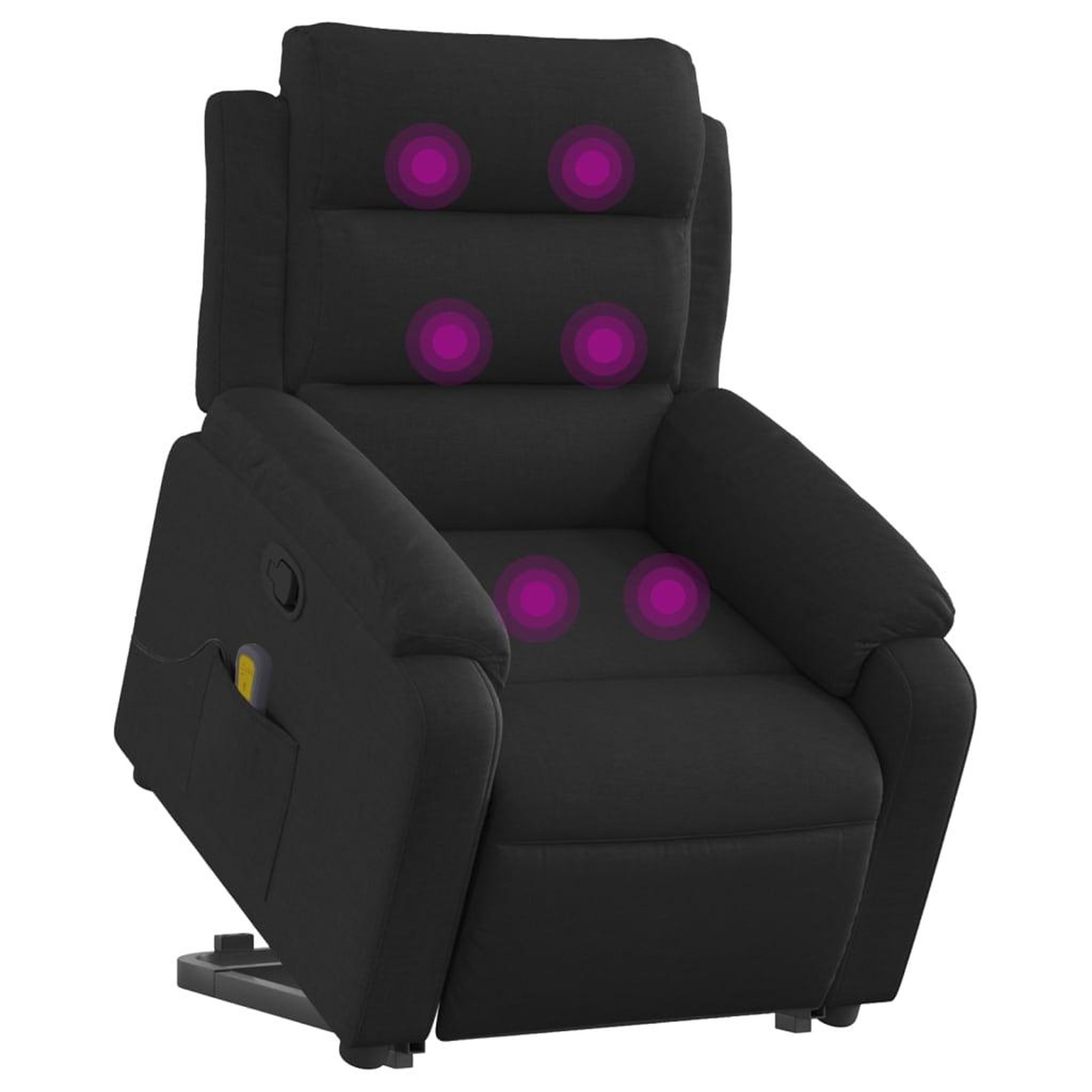 Voir la diapositive 3 : VIDAXL Fauteuil de massage inclinable Noir Tissu