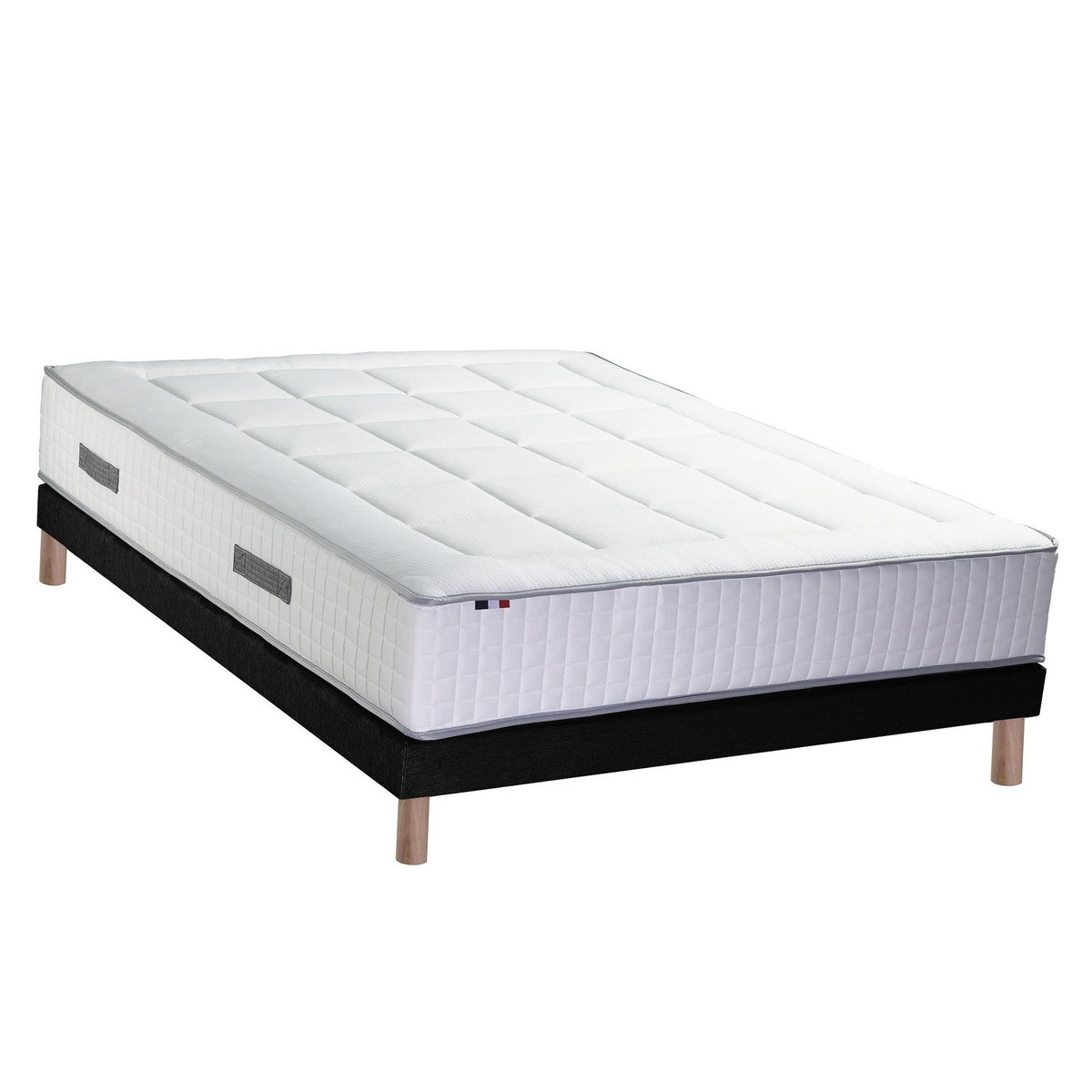 IDLITERIE Ensemble matelas Ressorts 7 zones H28cm + sommier PALACIO 2 FABRICATION FRANCAISE