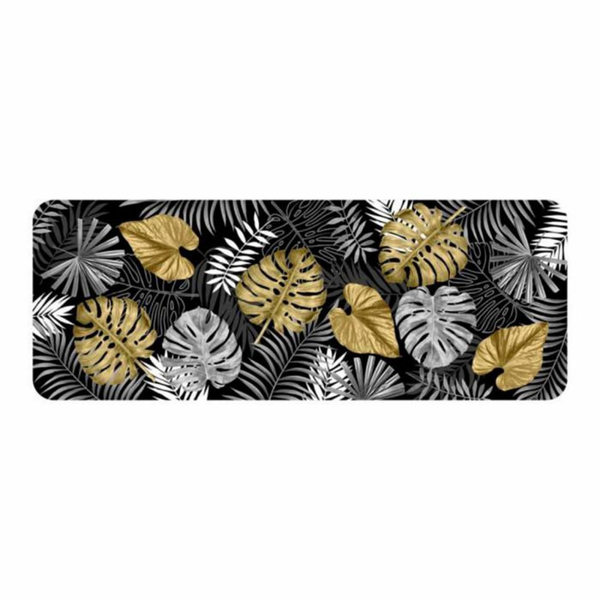 Paris Prix Tapis Déco Imprimé  Blue Bay  45x120cm Noir