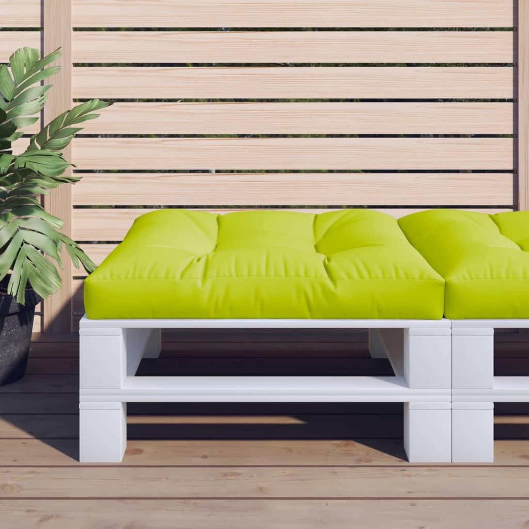 VIDAXL Coussin de palette vert brillant 80x80x12 cm tissu