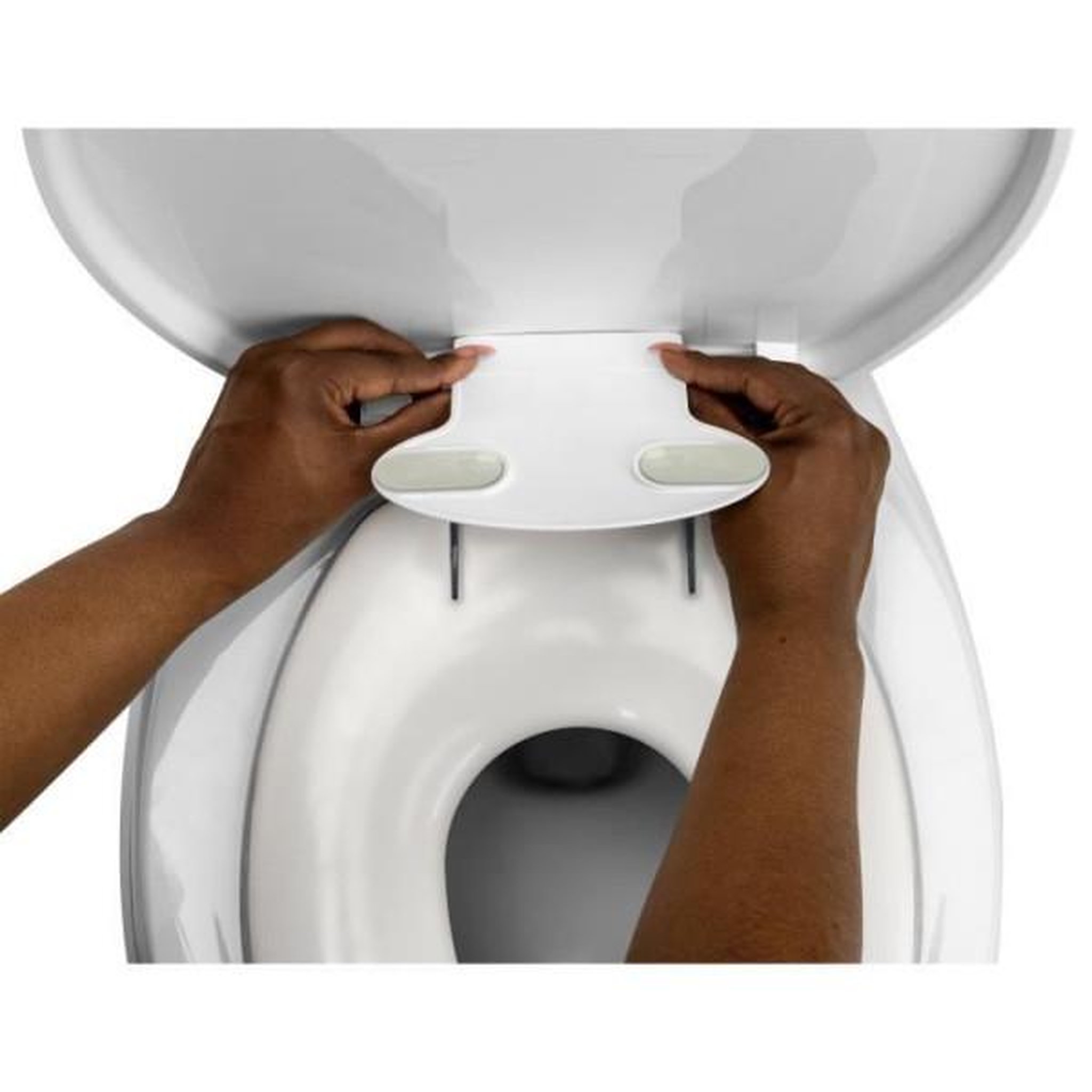 Voir la diapositive 2 : MARKET24 INGENUITY Réducteur de Toilette Flip & Sit, Fixation adhésive sur la cuvette