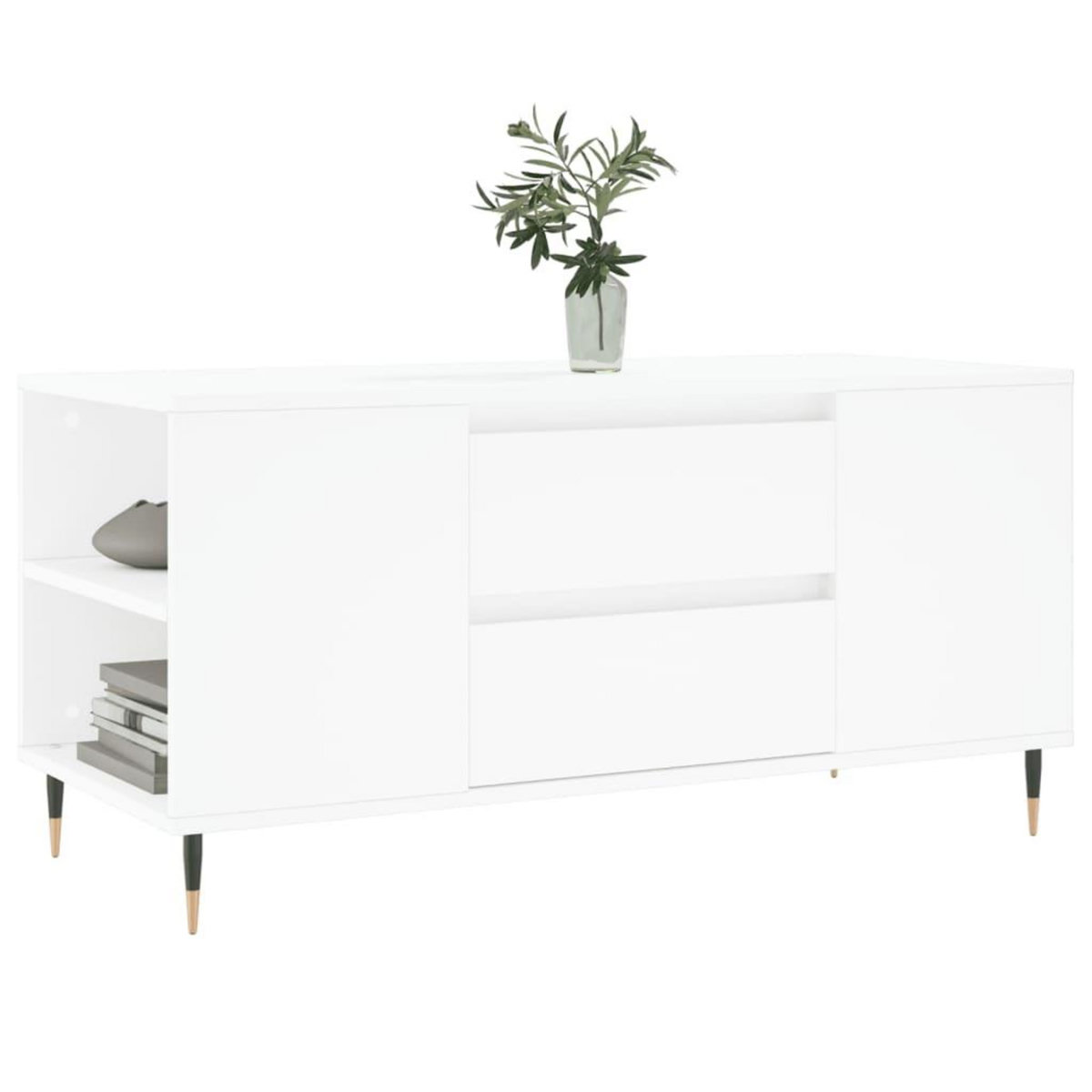 VIDAXL Table basse blanc 102x44,5x50 cm bois d'ingenierie