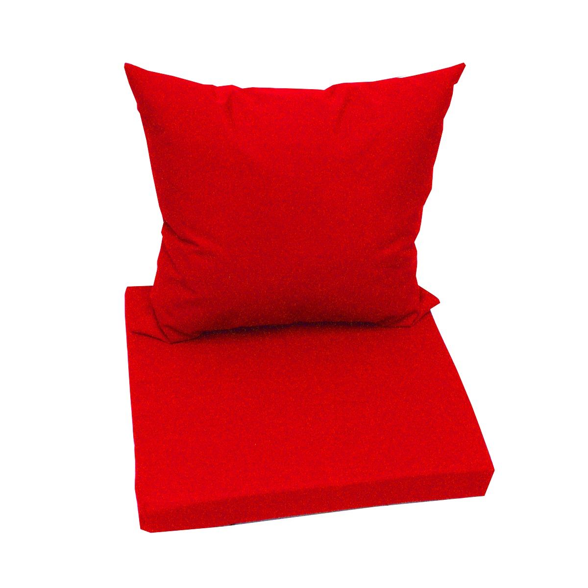 Jardin Privé Lot de 2 coussins pour salon de jardin rouge COFFEE SET