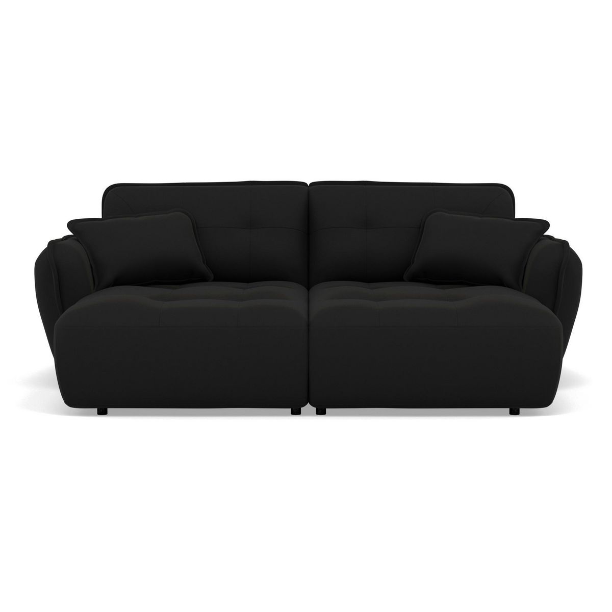 LISA DESIGN Thais - canapé droit 4 places avec double méridienne assise profonde en tissu texturé