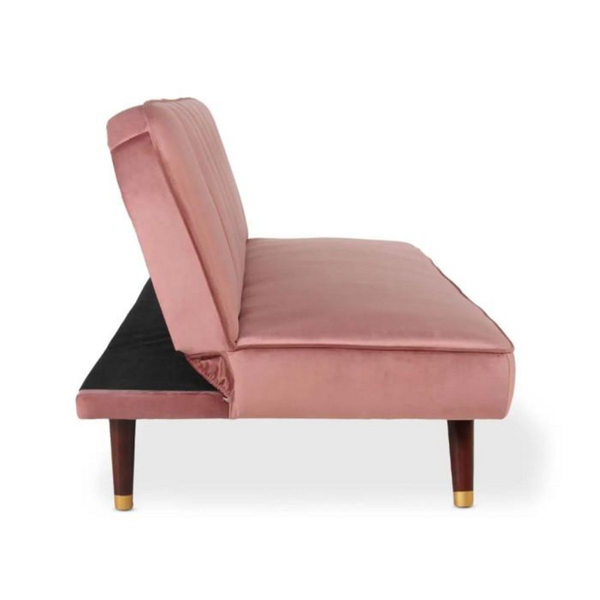 Paris Prix Canapé Convertible en Velours  Seattle  180cm Rose