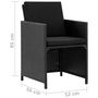 Voir la diapositive 6 : VIDAXL Ensemble a manger d'exterieur 11 pcs coussins poly rotin noir