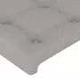 VIDAXL Tete de lit avec oreilles Gris clair 93x16x78/88 cm Tissu