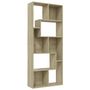 Voir la diapositive 2 : VIDAXL Bibliotheque Chene sonoma 67x24x161 cm Bois d'ingenierie