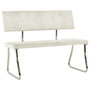 Voir la diapositive 1 : VIDAXL Banc 110 cm Blanc creme Velours