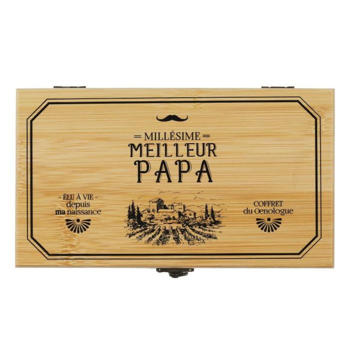 Paris Prix Coffret pour le Vin  5 Accessoires  24cm Naturel