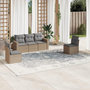 Voir la diapositive 1 : VIDAXL Salon de jardin avec coussins 5 pcs beige resine tressee