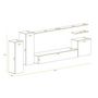 Voir la diapositive 3 : Paris Prix Meuble TV Mural Design  Switch I  330cm Gris & Blanc