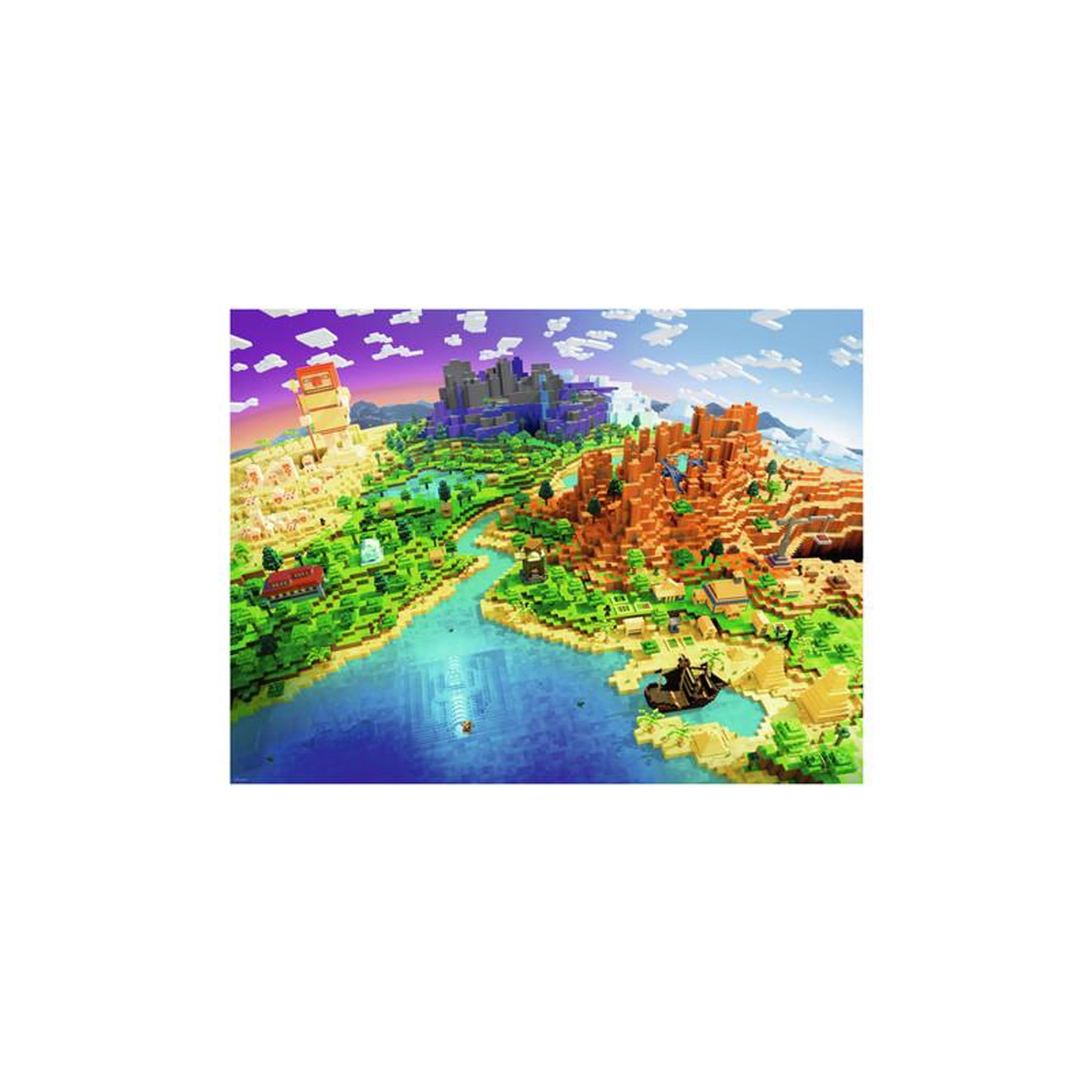 Voir la diapositive 2 : RAVENSBURGER Puzzle 1500 p - Le monde de Minecraft