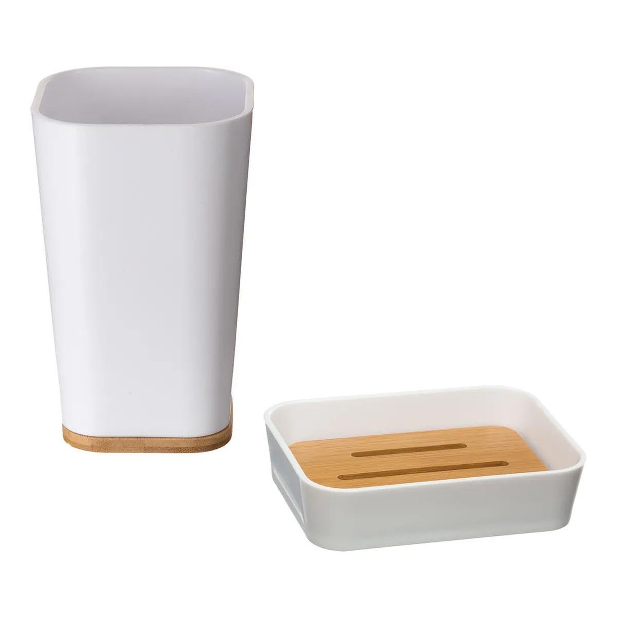 FIVE Porte savon & gobelet  natureo  11cm blanc