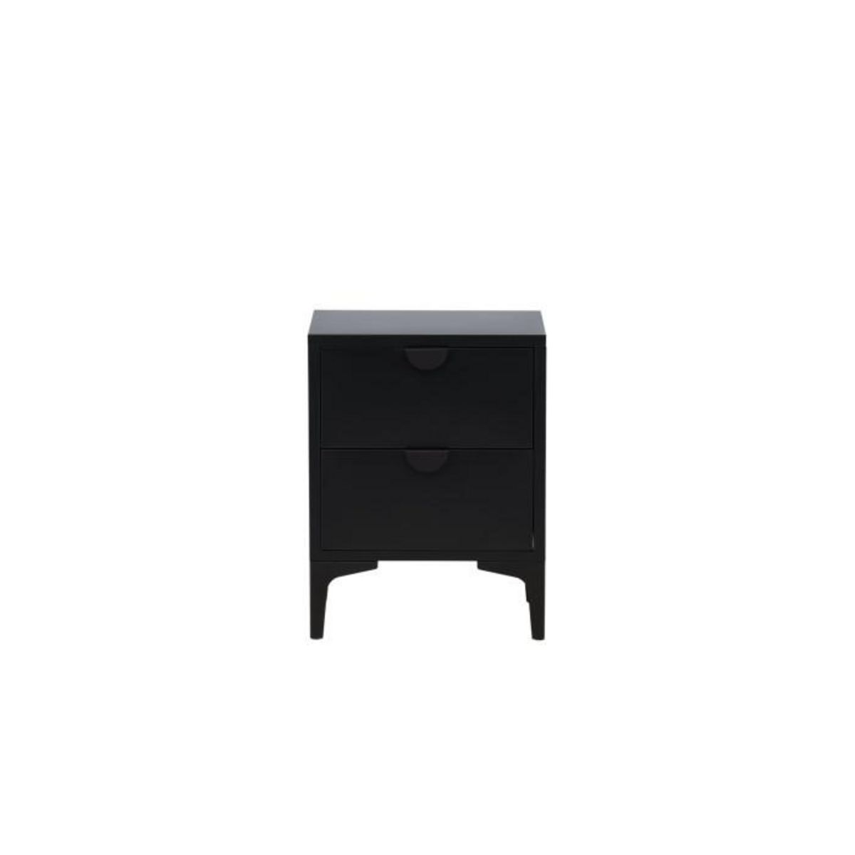 Paris Prix Table de Chevet 2 Tiroirs  Piring  59cm Noir