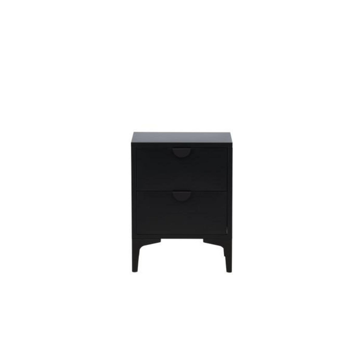 Paris Prix Table de Chevet 2 Tiroirs  Piring  59cm Noir