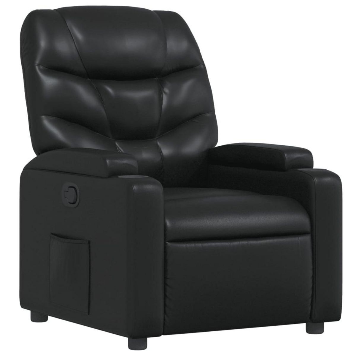 VIDAXL Fauteuil inclinable Noir Similicuir