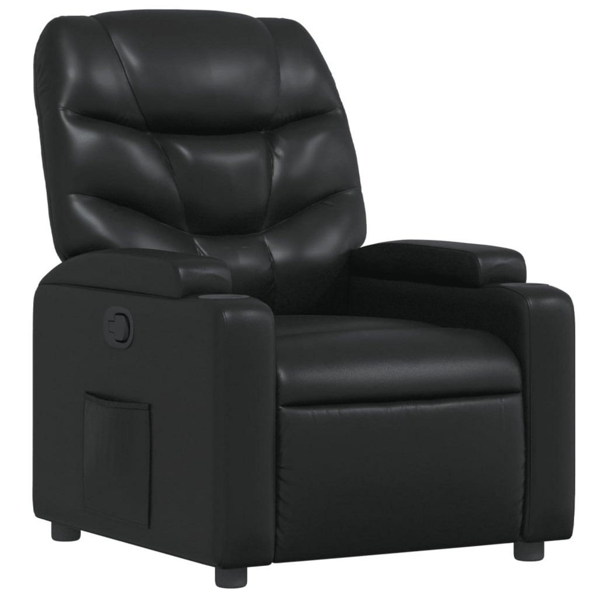 VIDAXL Fauteuil inclinable Noir Similicuir