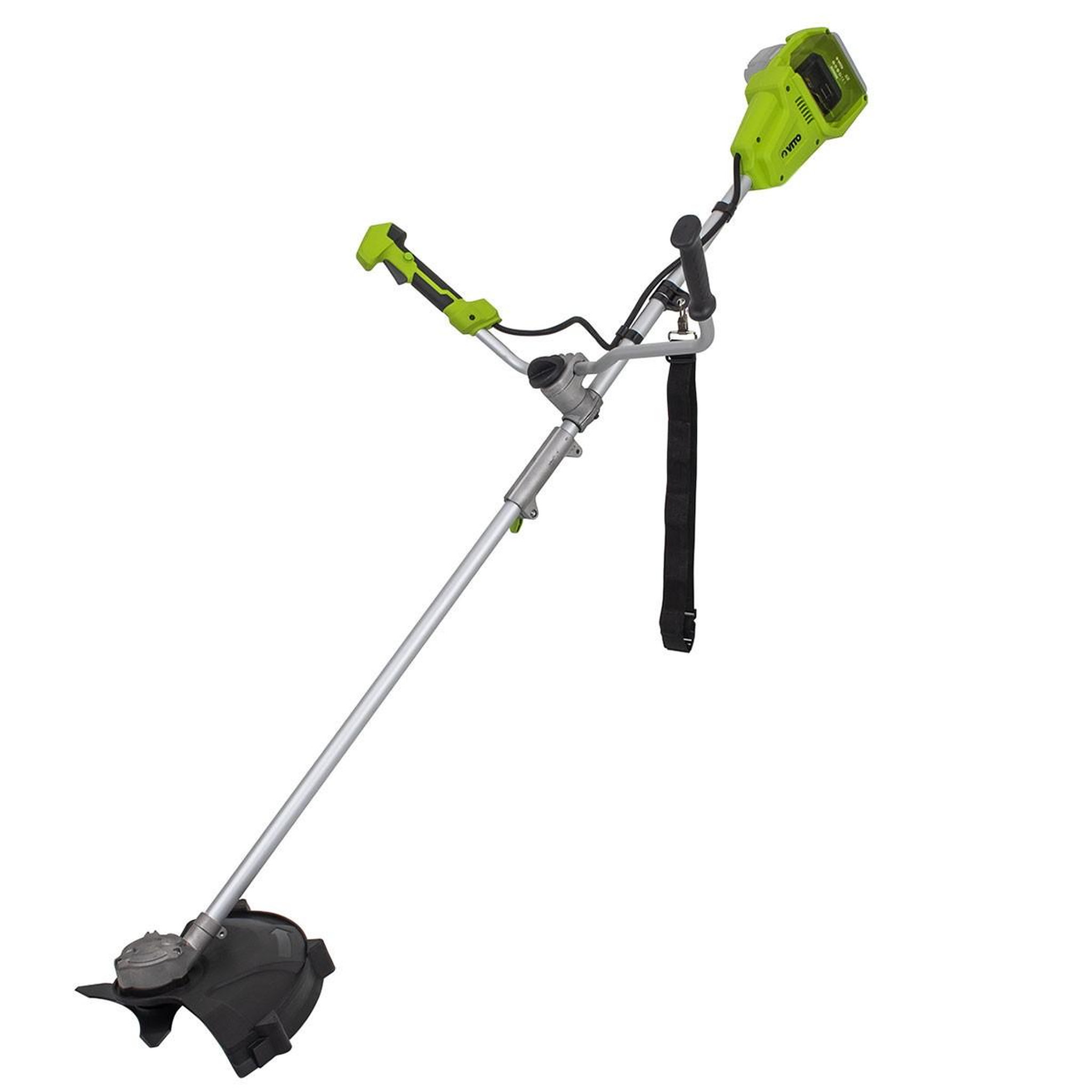 Voir la diapositive 5 : VITO Débroussailleuse et coupe bordure 40v 2 batteries lithium 4.0 ah + chargeur double lame 3 dents bobine de fil + harnais vito