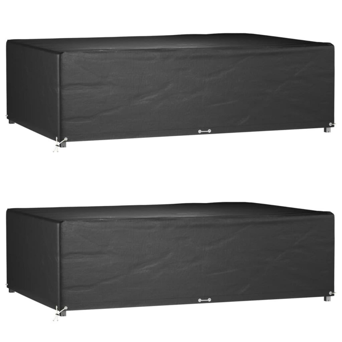 VIDAXL Housses de salon de jardin 2 pcs 12 œillets rectangulaire