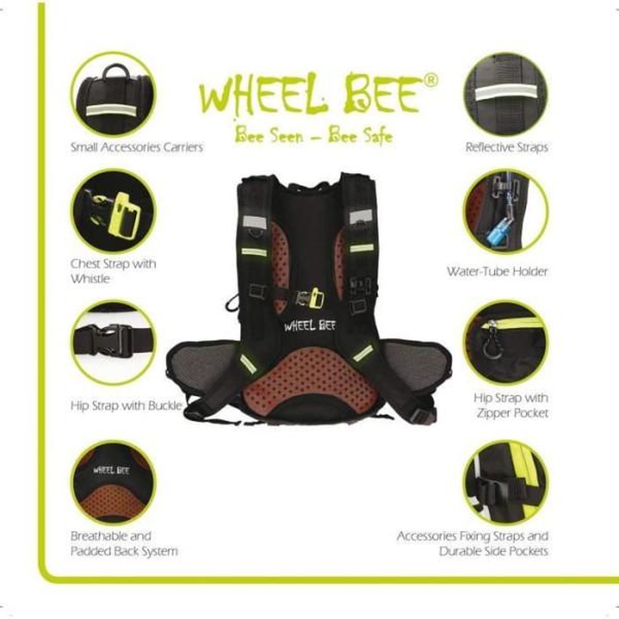 Voir la diapositive 4 : SCHILDKROT Sac a dos - Vélo - SCHILDKRÖT - LED + Port USB + Sortie écouteurs inclus