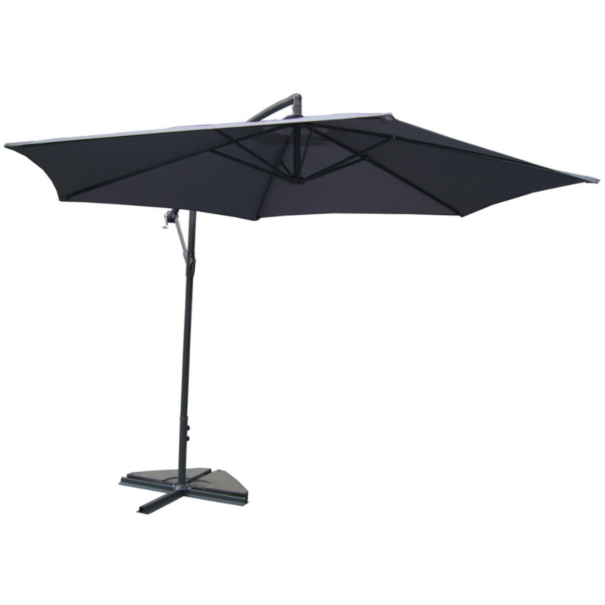 CONCEPT USINE Parasol déporté diamètre 3m gris PORTICCIO