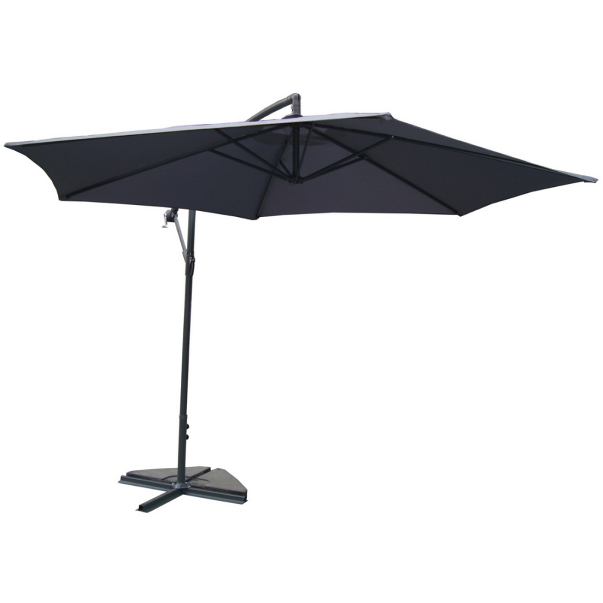 CONCEPT USINE Parasol déporté diamètre 3m gris PORTICCIO