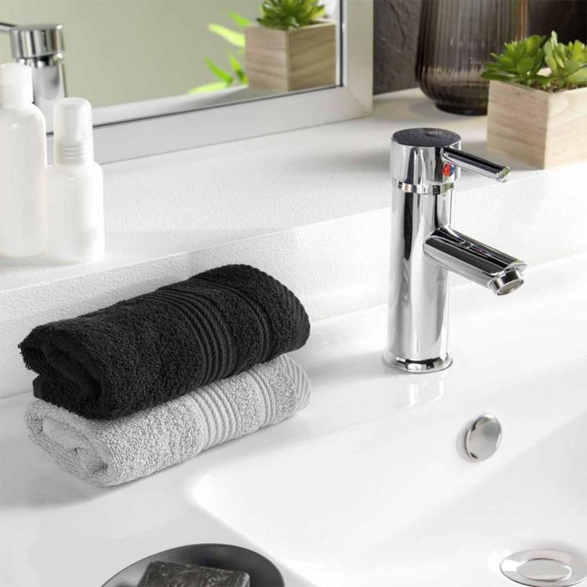 Paris Prix Serviette d'Invité  Tendresse  30x50cm Noir