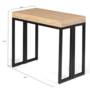 Voir la diapositive 5 : ID MARKET Table console extensible TORONTO 6 personnes 140 cm design industriel
