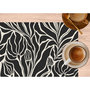 Voir la diapositive 2 : HABITABLE Lot de 2 sets de table LILITH - 28 x 43 cm - Noir et blanc