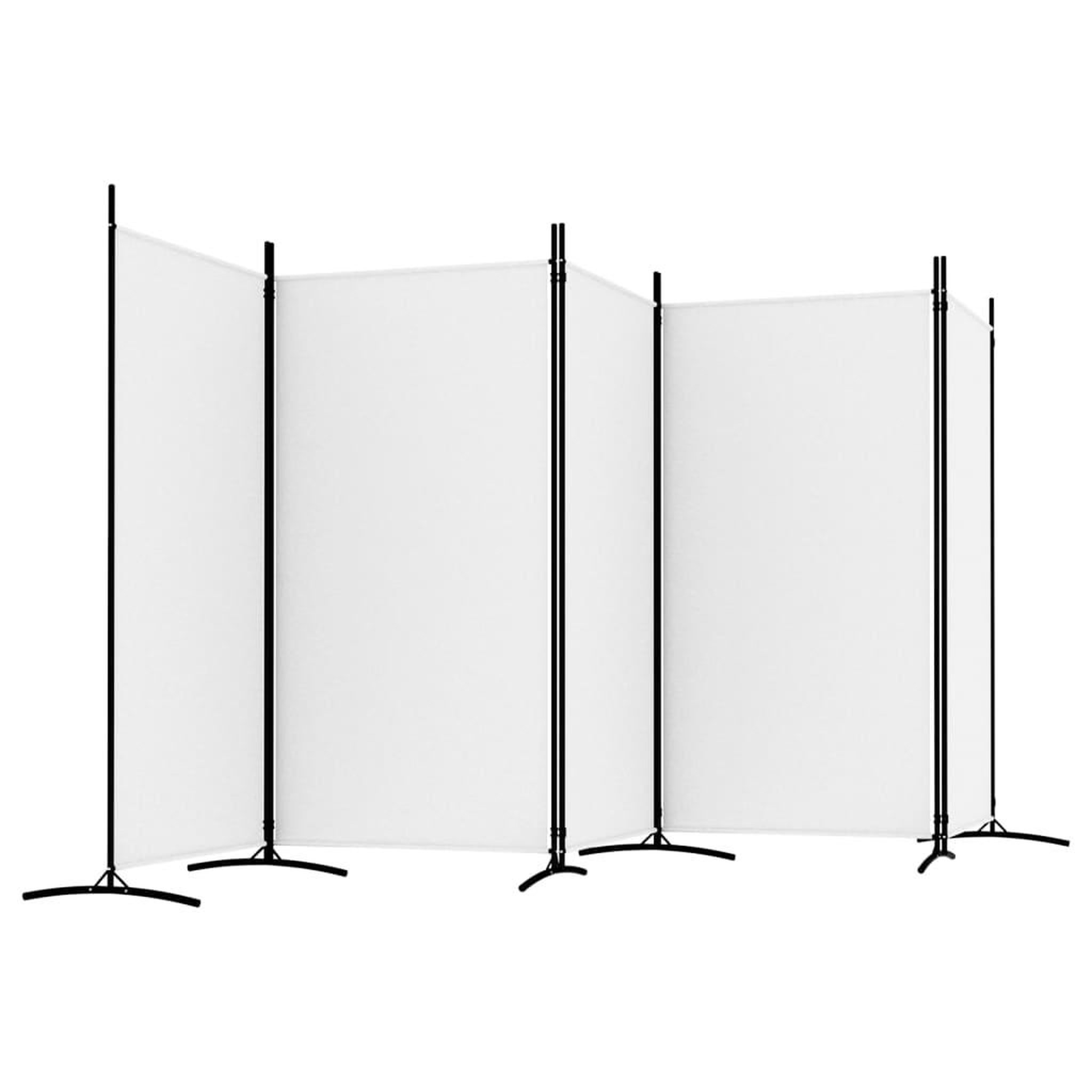 Voir la diapositive 5 : VIDAXL Cloison de separation 5 panneaux Blanc 433x180 cm Tissu