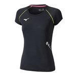 Mizuno T-Shirt Noir Femme Mizuno Wos. Coloris disponibles : Noir