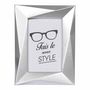 Voir la diapositive 2 : Paris Prix Cadre Photo Déco  Origami Frame  20x25cm Argent