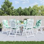 VIDAXL Coussins de chaise a dossier haut lot de 6 modele de feuille