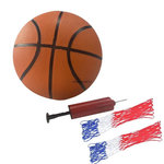 BUMBER Pack Ballon de Basket orange Ø24,5cm - taille 7 -Pompe de gonflage et 2 Filets