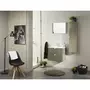 Meuble de salle de bain 2 tiroirs avec vasque et miroir RELAX Taupe brillant