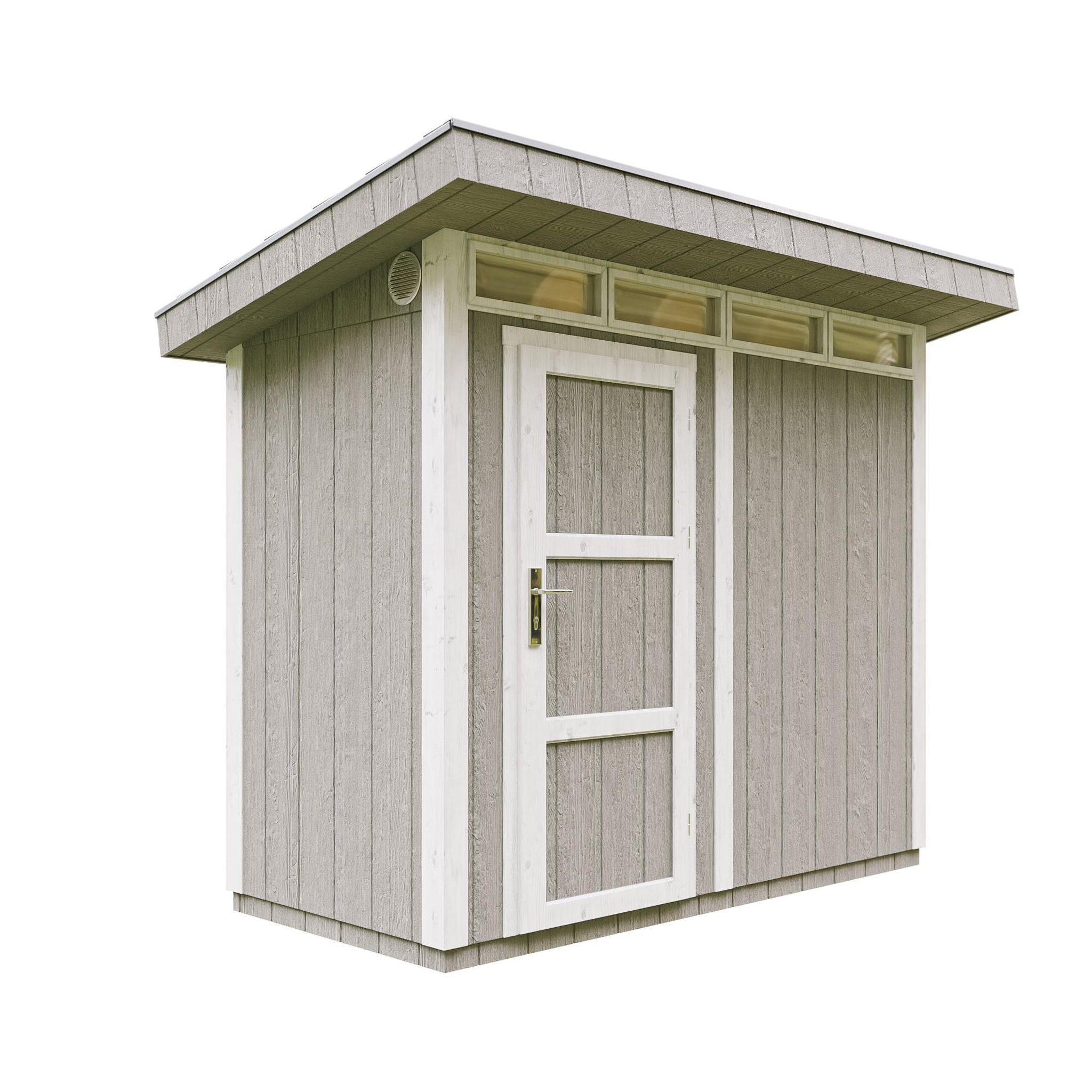 Voir la diapositive 1 : TIMBELA Abri de Jardin Qualité Premium 3m²/L161xL293xH239 cm avec sol, bardeaux bitumineux M901